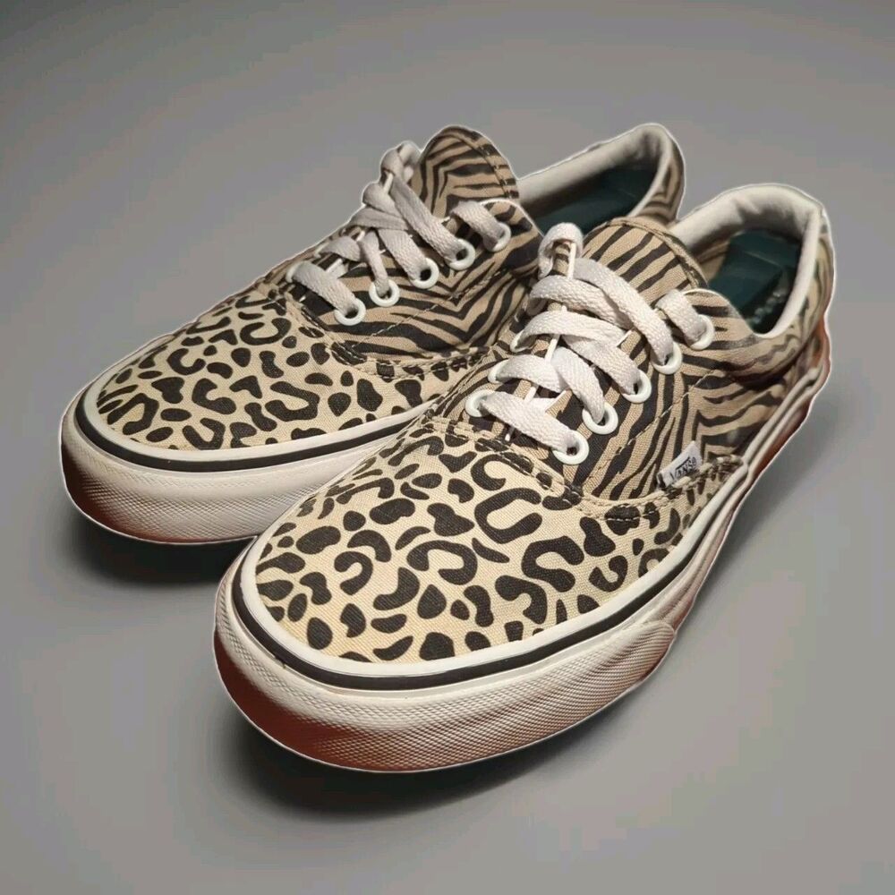 Vans Shoes Size 8 Era Safari Womens Animal Cheetah Zebra Print Sneakers